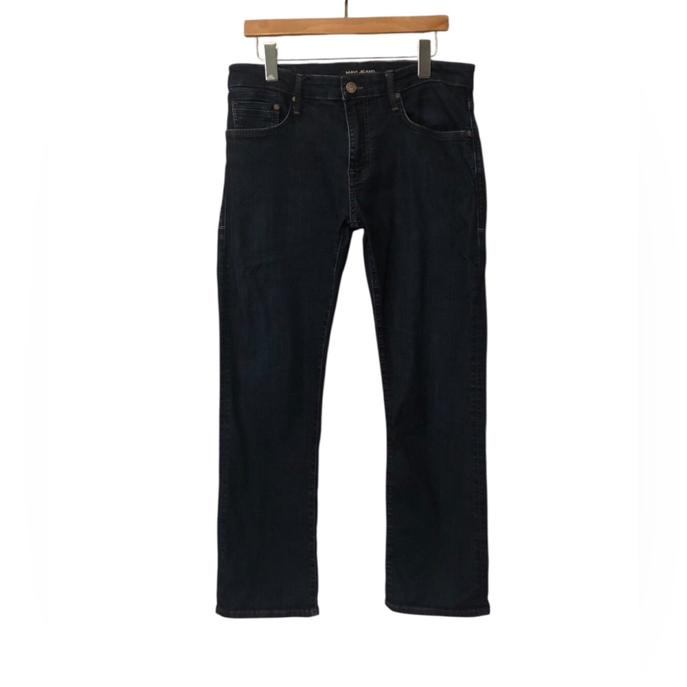 MAVI Men's Zach Straight 33W X 30L Dark Indigo Wash